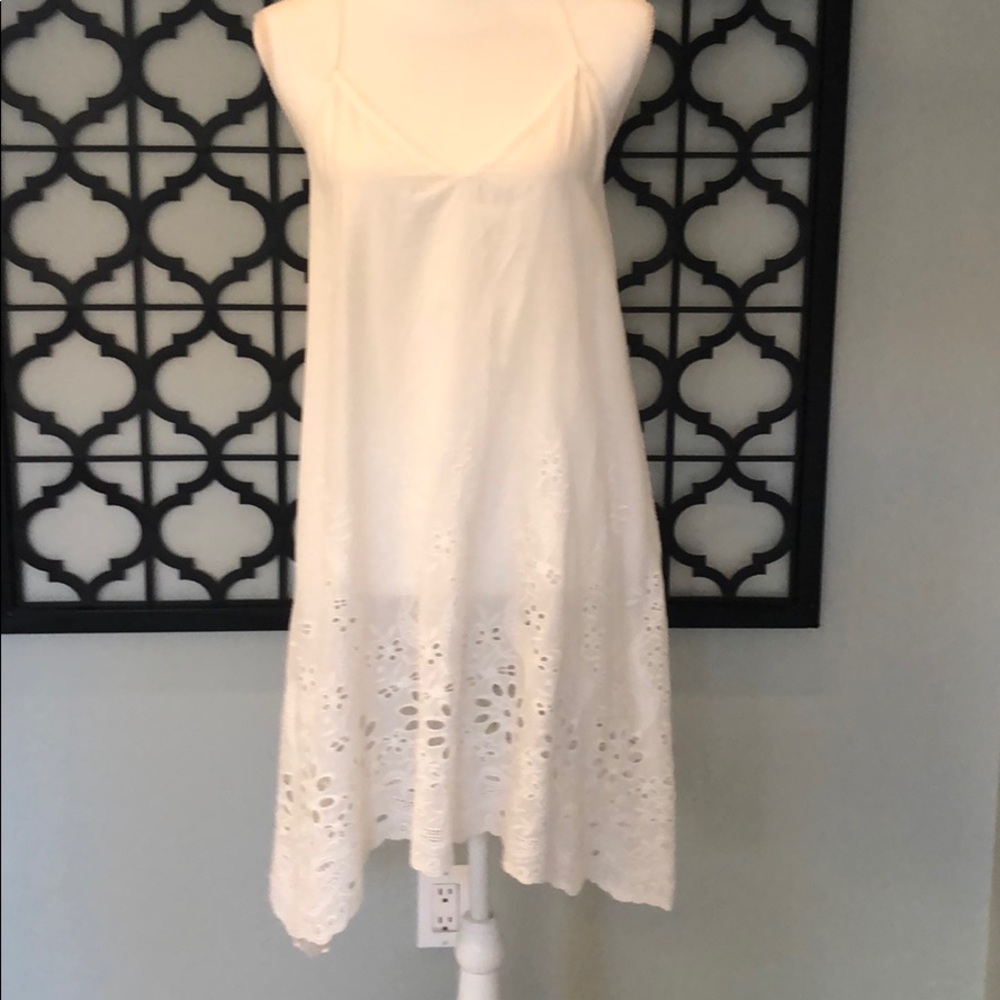 Love stitch white embroidered dress